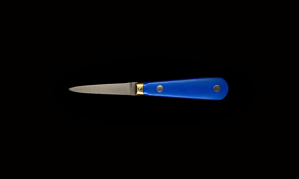 Premium Smokey Bay Seafood Oyster Knife - Professional Stainless Steel Oyster Shucker with Ergonomic Handle for Easy Shell Opening - Perfect for Seafood Lovers, Home Chefs & Outdoor BBQs