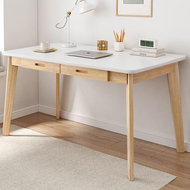 IOTXY Solid Wood Writing Desk with Drawer - 47.24