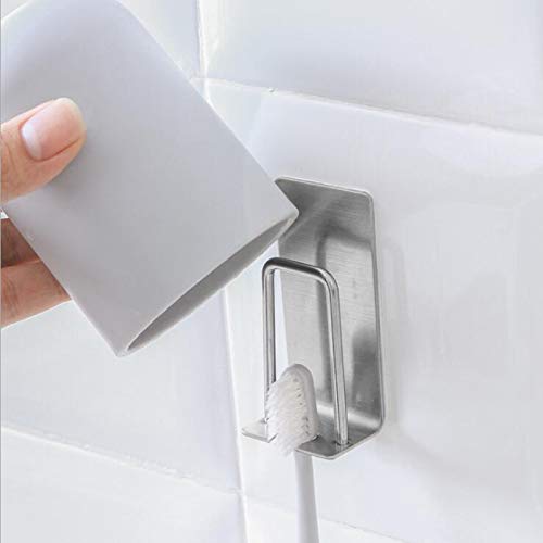 Stainless Steel Toothbrush Holder - Wall Mounted Rustproof Bathroom Organizer for Toothpaste & Brushes