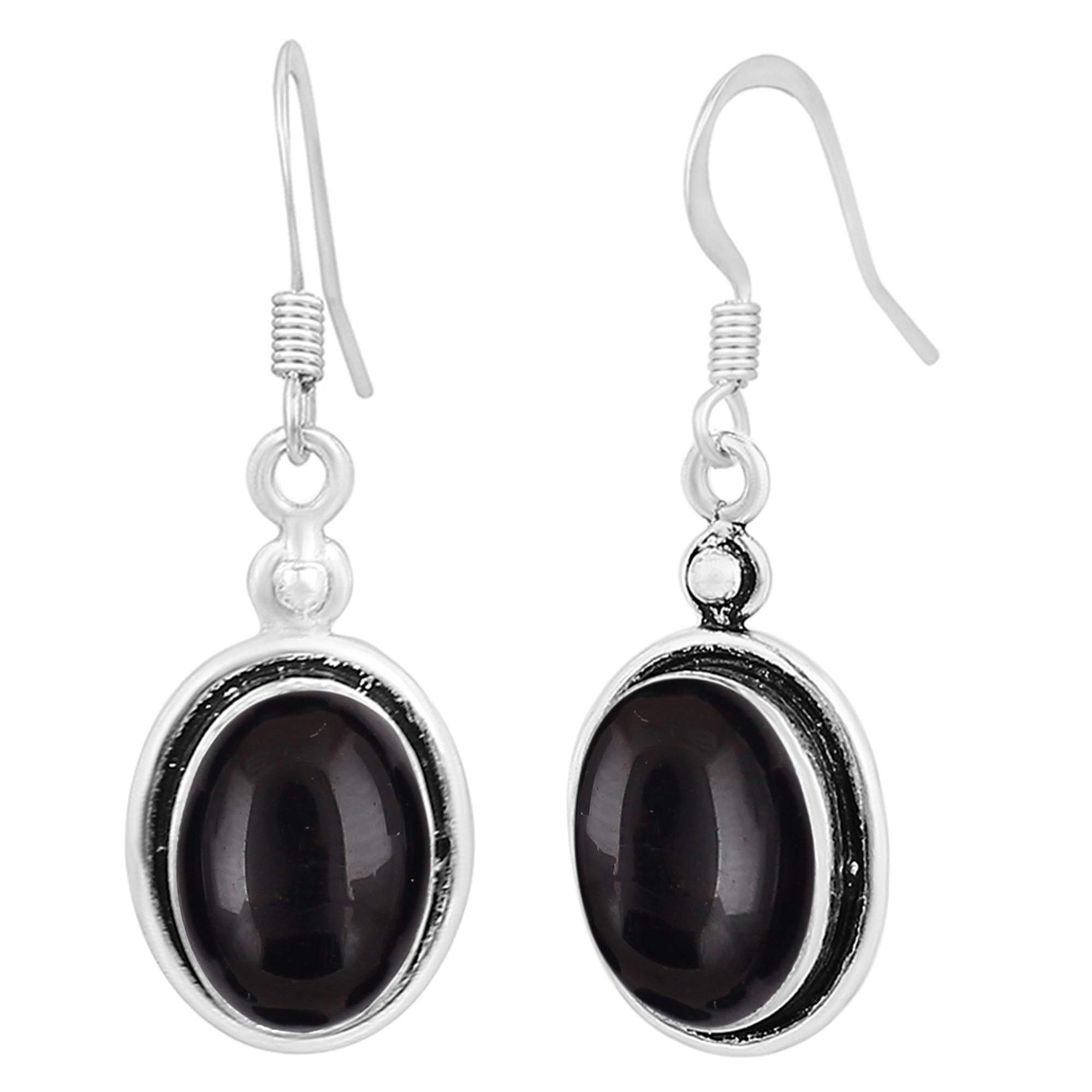 10.56Cts Oval Natural Gemstone Dangle Earrings for Women - Handmade Bohemian Jewelry, Perfect Gift for Mom, Wife, Birthday, Anniversary - Elegant for Parties, Weddings, Everyday Wear