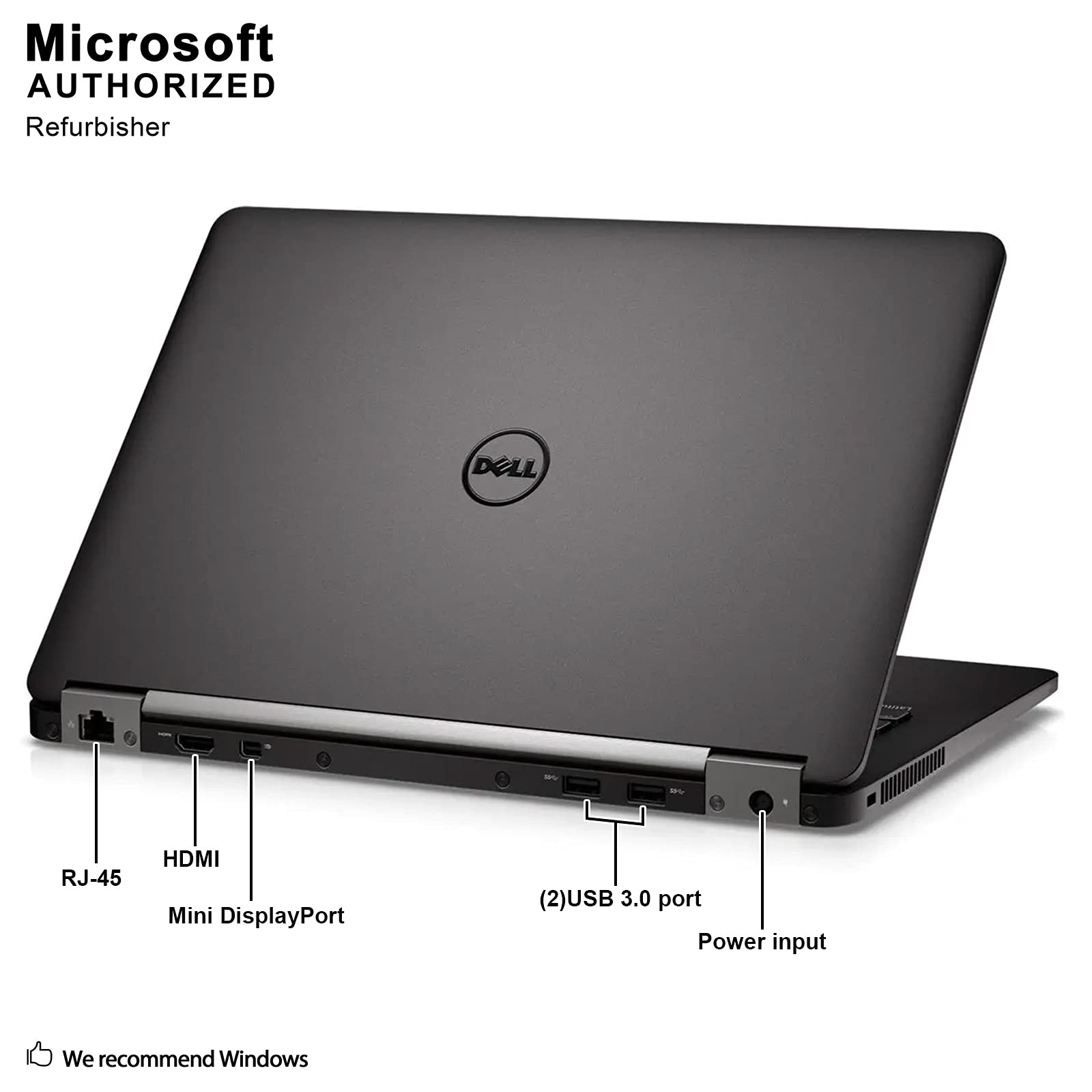 Refurbished Dell Latitude E7270 UltraBook Business Laptop - Intel Core i7-6600U, 8GB RAM, 256GB SSD, Windows 10 Pro | Lightweight & Portable for Office Work, Remote Jobs & Business Travel