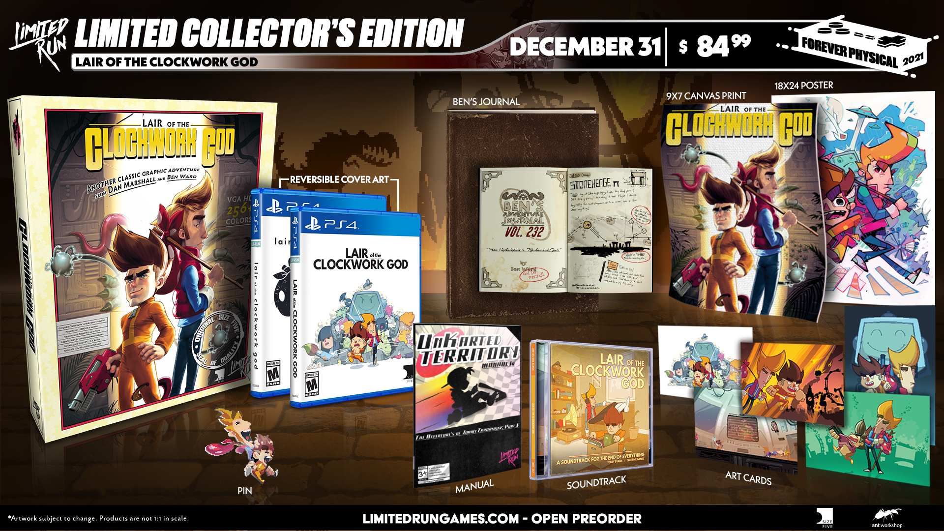 Limited Run #437: Lair of the Clockwork God Collector's Edition for PS4 - Exclusive Adventure Game for PlayStation 4 - Perfect for Retro Gaming Enthusiasts and Collectors