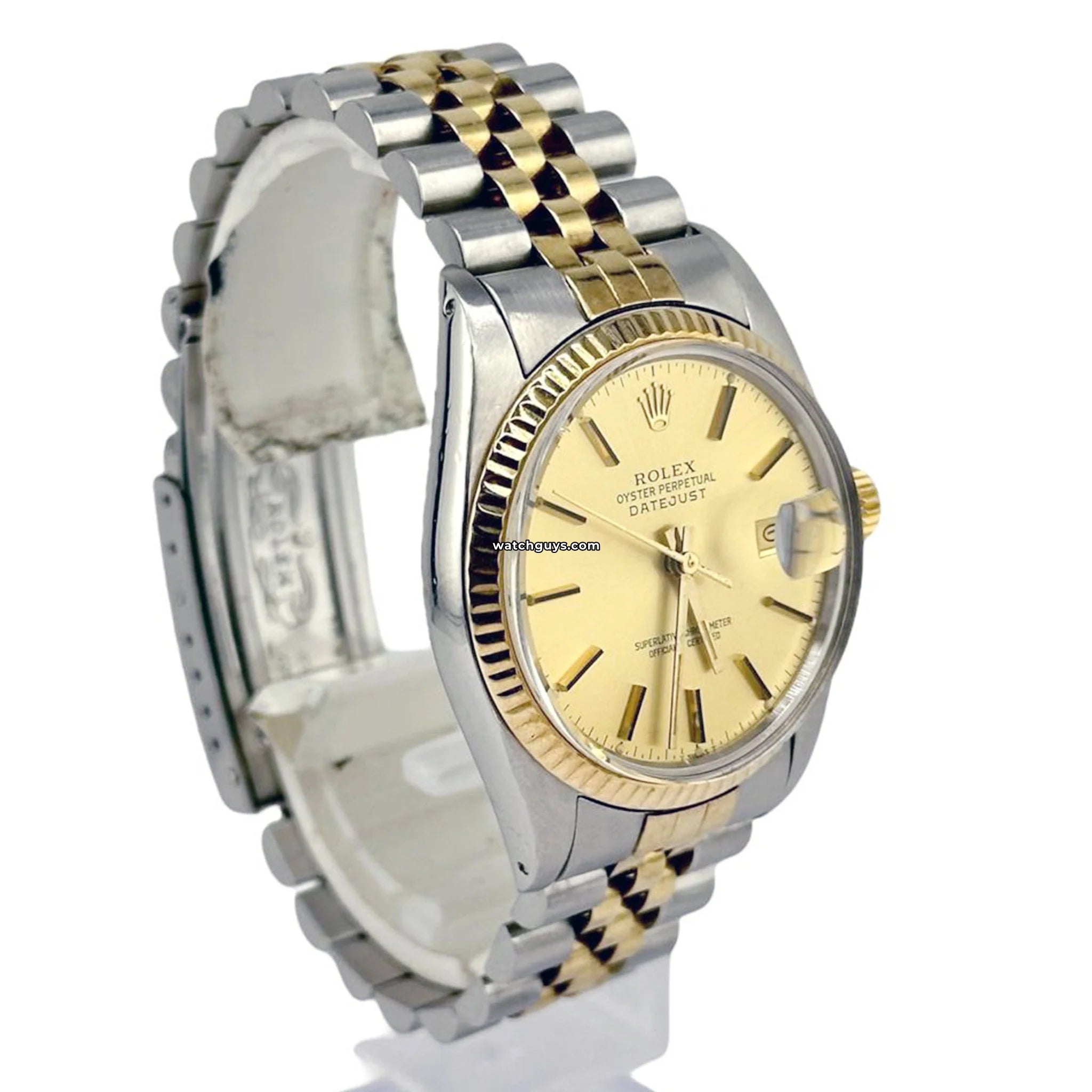 Rolex Datejust 16013 Two-Tone Champagne Dial Men's Watch - Luxury Timepiece for Business & Formal Occasions