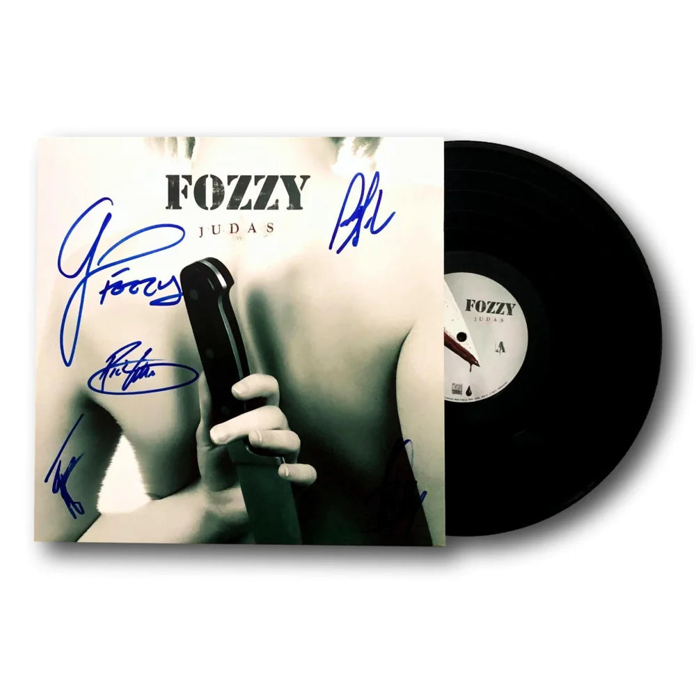 Fozzy Autographed Record Album - Chris Jericho Signed Vinyl with JSA COA - Perfect for Music Collectors & Wrestling Fans