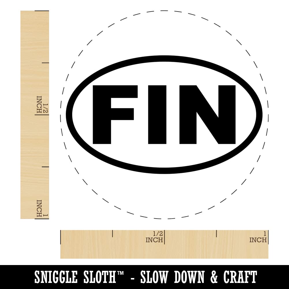 Finland FIN Self-Inking Rubber Stamp - 1 Inch Medium Size with Black Ink - Perfect for Crafting, Planner Organization, Document Marking & DIY Projects