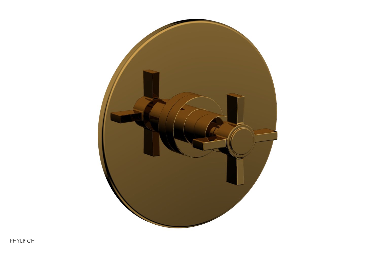 BASIC 1/2 Thermostatic Shower Trim with Blade Cross Handle - DTH137 - Perfect for Modern Bathroom Renovations & Spa-Like Shower Experience