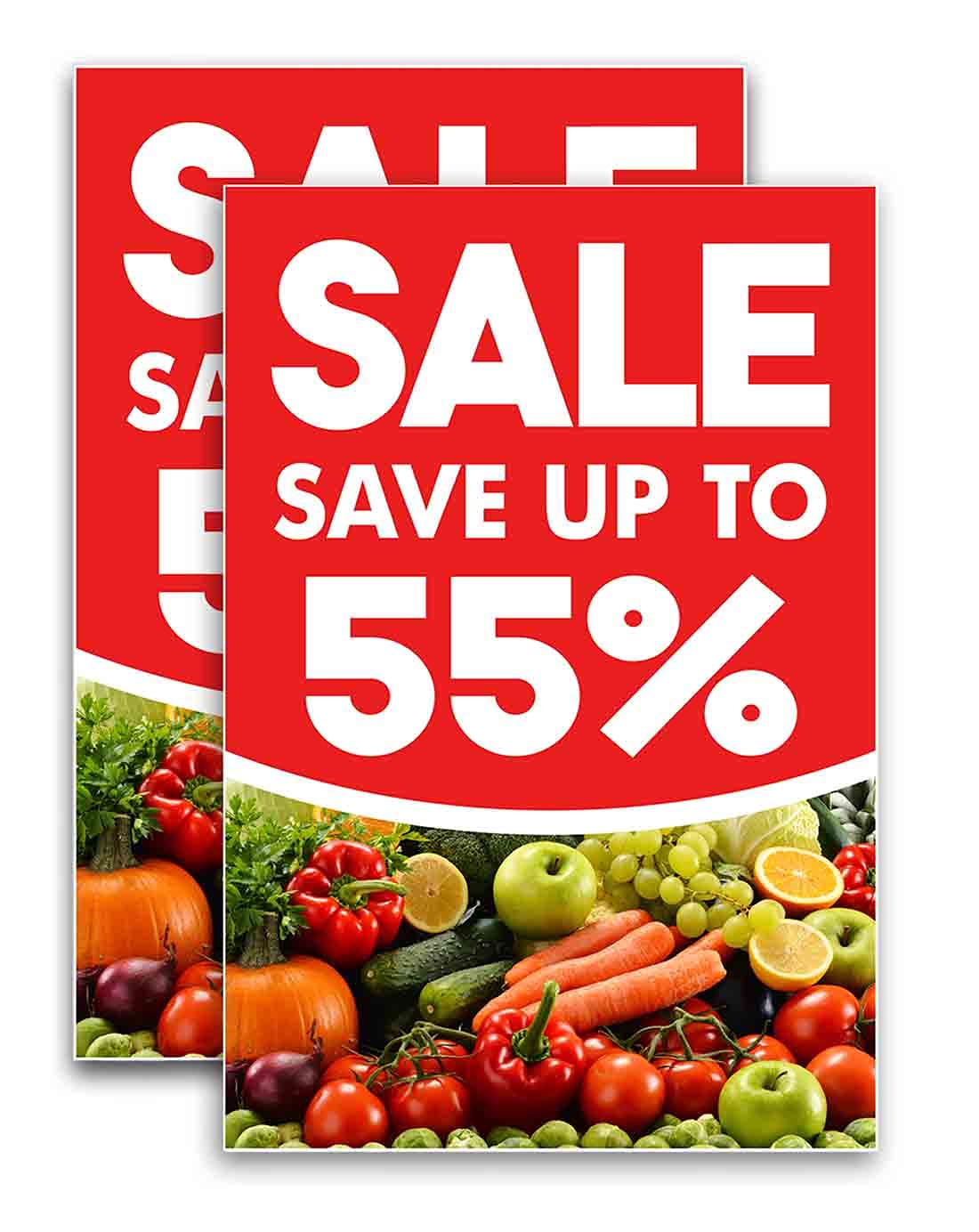 24x36 Vinyl Decal Pack of 2 - Grocery Store Decor