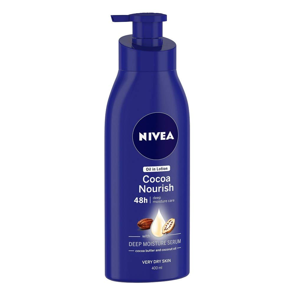 Nivea Cocoa Nourish Body Lotion for Dry Skin - 400ml & 120ml Bottles - Deep Hydration & Moisturizing Cream with Cocoa Butter - Perfect for Daily Skincare Routine & Winter Care