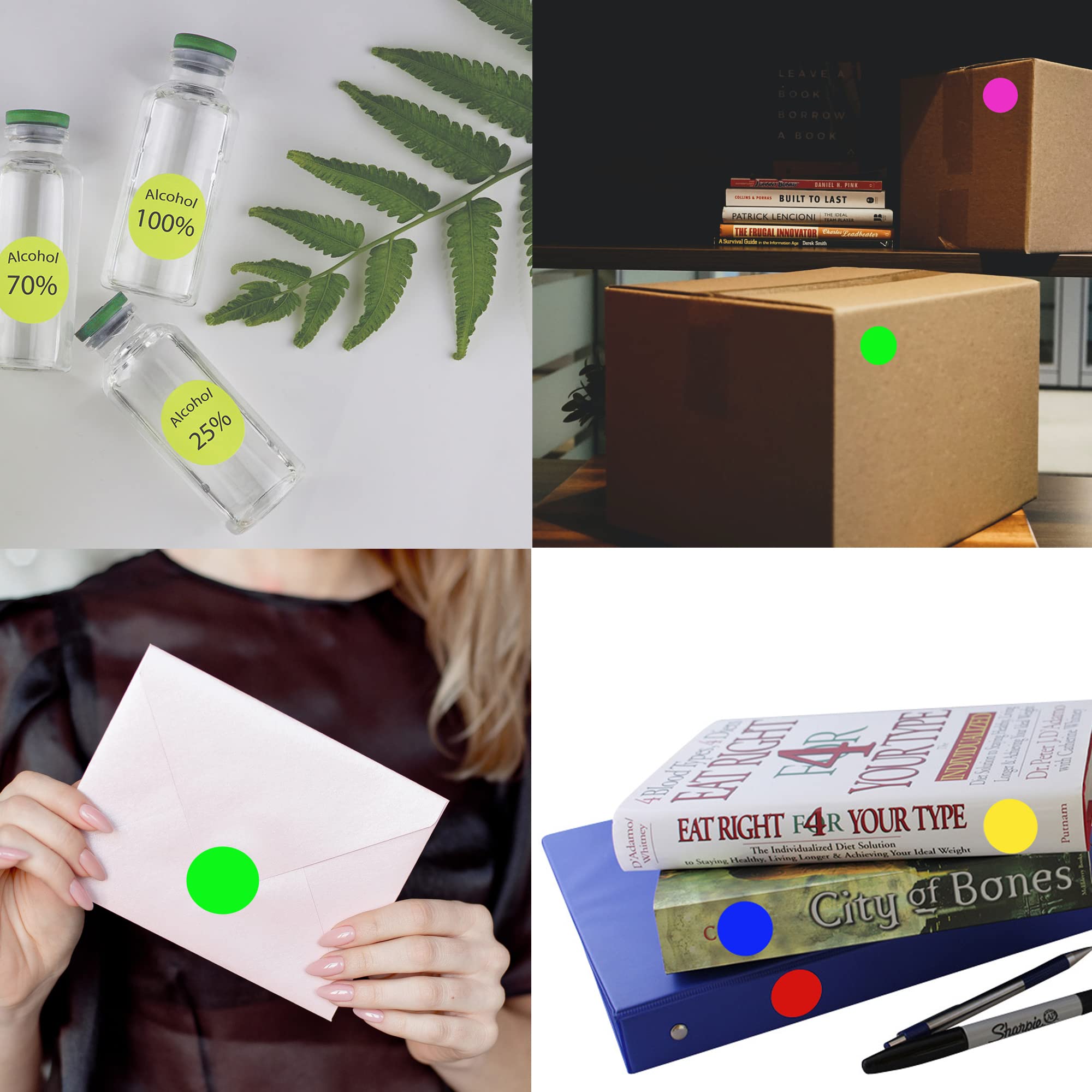 Royal Green Dot Sticker Color Coding Labels - Blue Round Circle Stickers 25mm (1 inch) - 600 Pack - Perfect for Office Organization, Classroom Supplies & Inventory Management