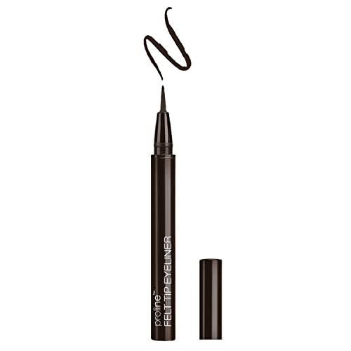 Wet N Wild Proline Felt Tip Eyeliner - Dark Brown Waterproof Liquid Eyeliner Pen for Precise Lines & Winged Looks | Perfect for Everyday Makeup & Professional Use