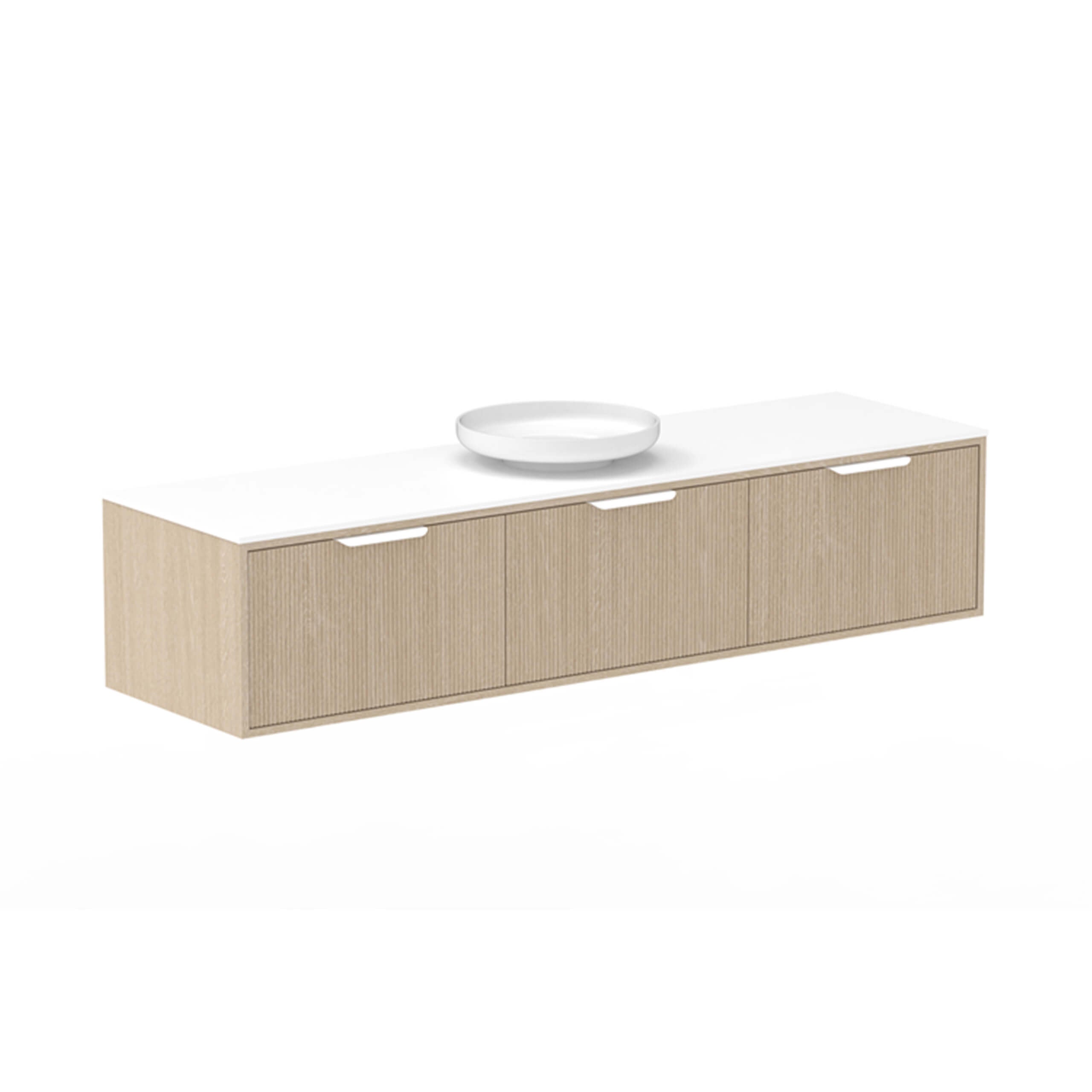 ADP Clifton Wall Mount Bathroom Vanity with Durasein Solid Surface - Modern Floating Sink for Small Space & Powder Room