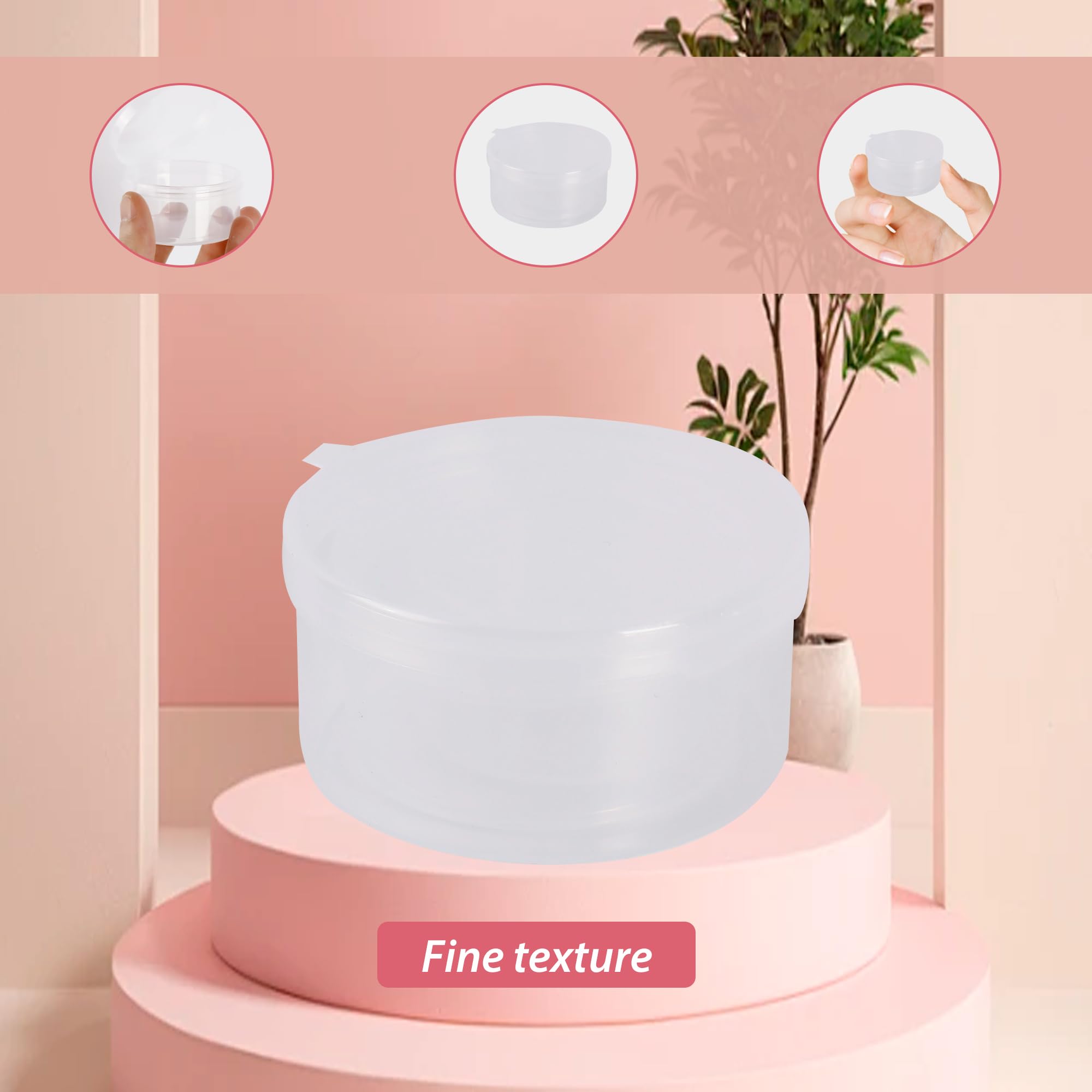 9-Piece Clear Plastic Cosmetic Jars with Snap Lids - 35g/35ml Travel-Sized Containers for Beauty Samples & Skincare Products | Airtight, Portable & Leakproof | Perfect for Makeup, Creams, Salves & DIY Storage