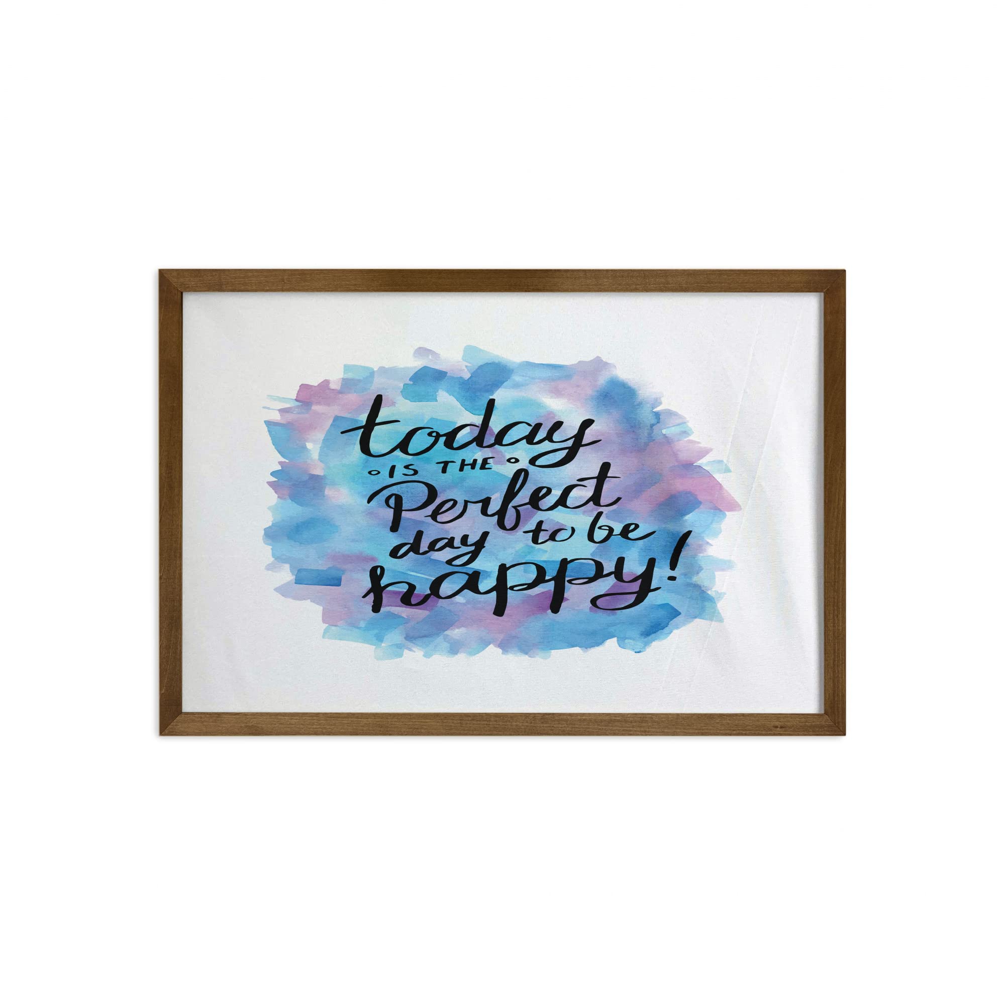 Ambesonne Hand-Painted Abstract Word Art Framed Wall Decor - 35