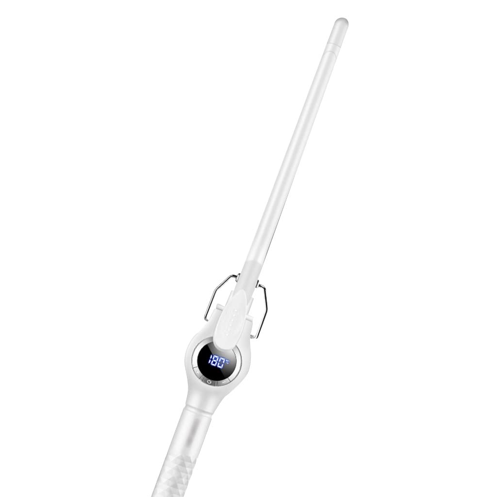 BBFQL Automatic Curling Iron for Short Hair - Small Lazy Curler with Water Ripple Effect, 39 x 1.3cm (White) | Perfect for Quick Styling, Home Use & Travel-Friendly Hair Tools