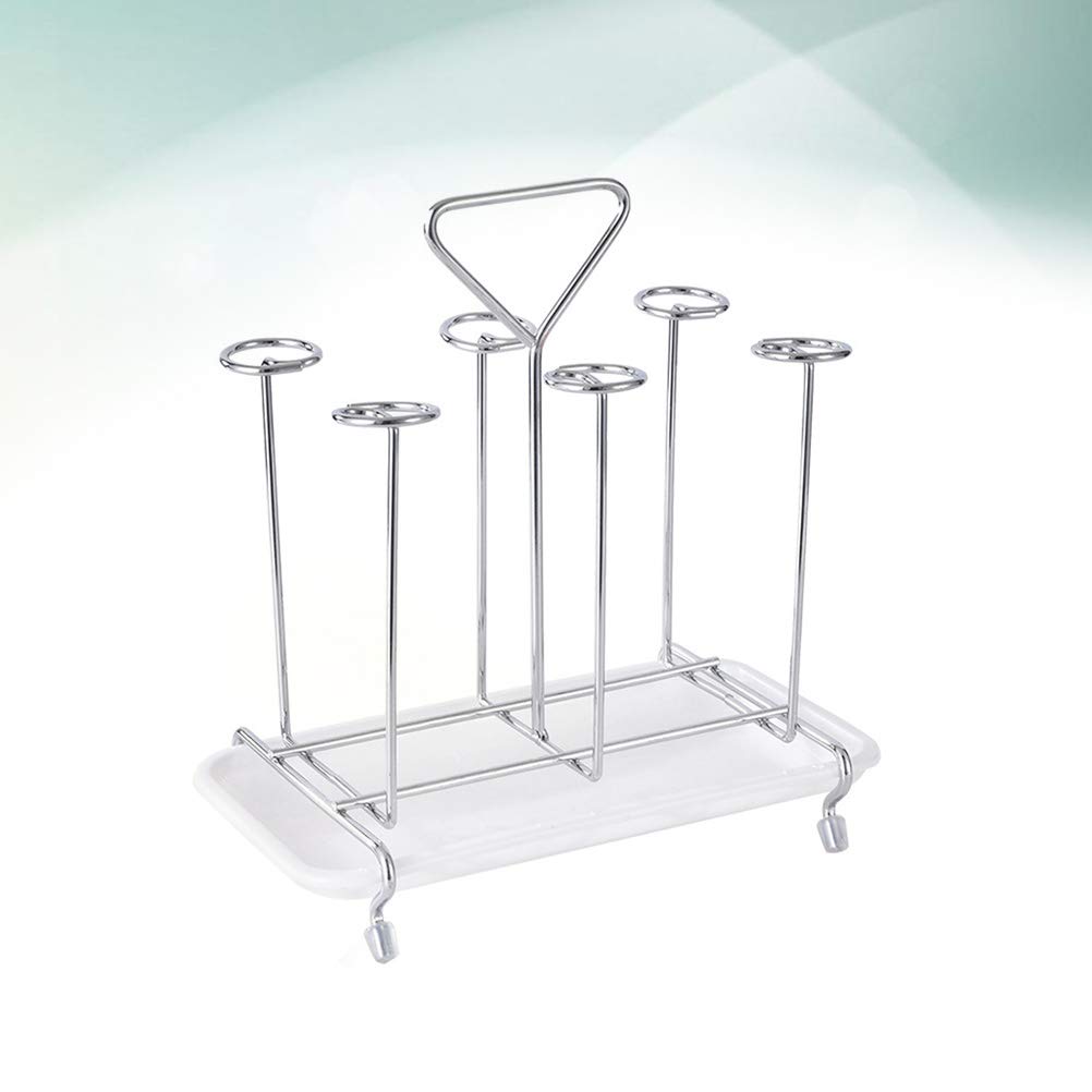 Cabilock Iron Glass Cup Holder - Hanging Coffee Mug Drying Rack, Kitchen Organizer for Draining & Storage | Perfect for Small Spaces, Dishwasher Safe, Rustproof Design