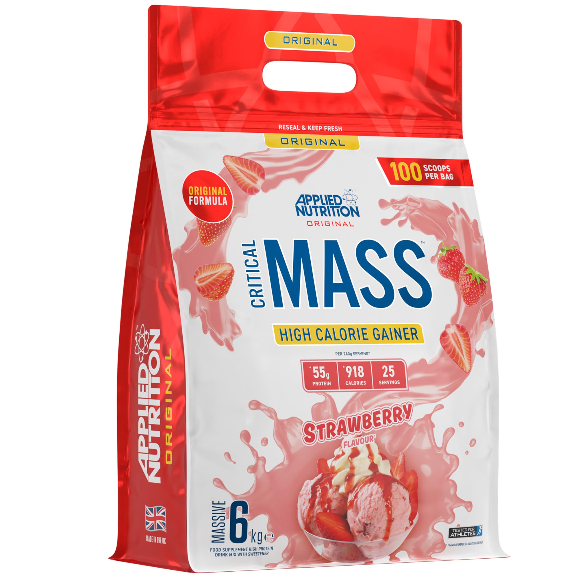 Applied Nutrition Critical Mass ORIGINAL Weight Gainer - 6kg for Muscle Building & Bodybuilding | Perfect for Post-Workout Recovery & Bulking Phases