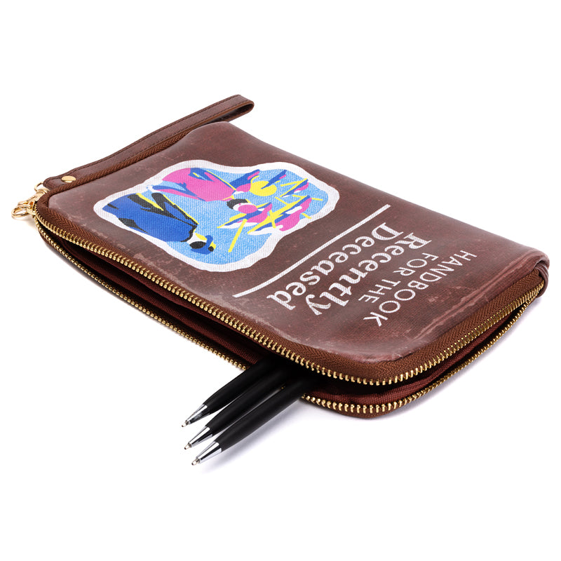 Beetlejuice Handbook for the Recently Deceased Accessory Pouch - Gothic Cosplay Bag for Halloween Costumes & Movie Collectibles