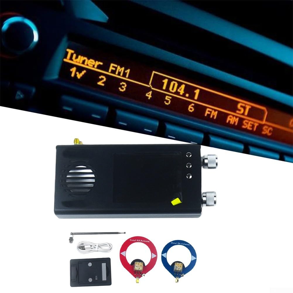 Malachite Digital Stereo Radio with 3.2-inch LCD Display | Shortwave & Full Band Receiver | Portable AM/FM Radio for Home, Office & Emergency Use (Black)