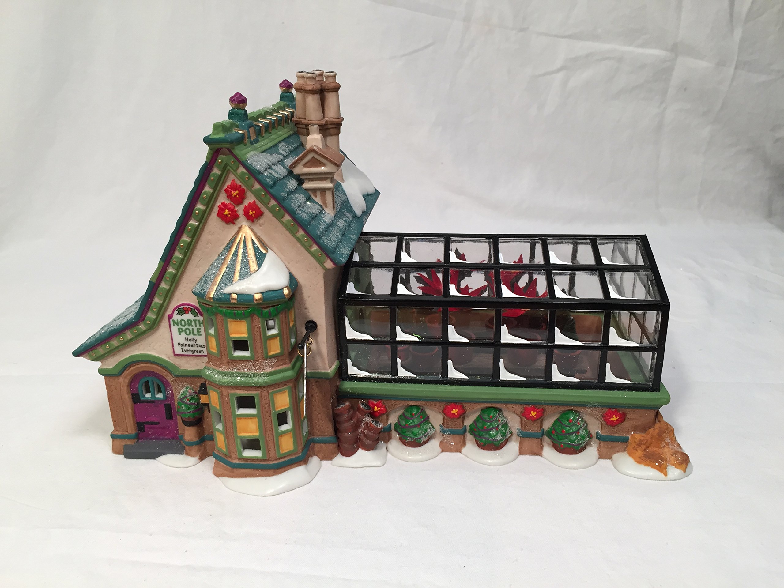 Department 56 Mrs. Claus' Greenhouse Collectible - Christmas Village Decoration 56.56395 | Perfect for Holiday Displays, Winter Wonderland Scenes & Christmas Tree Ornaments