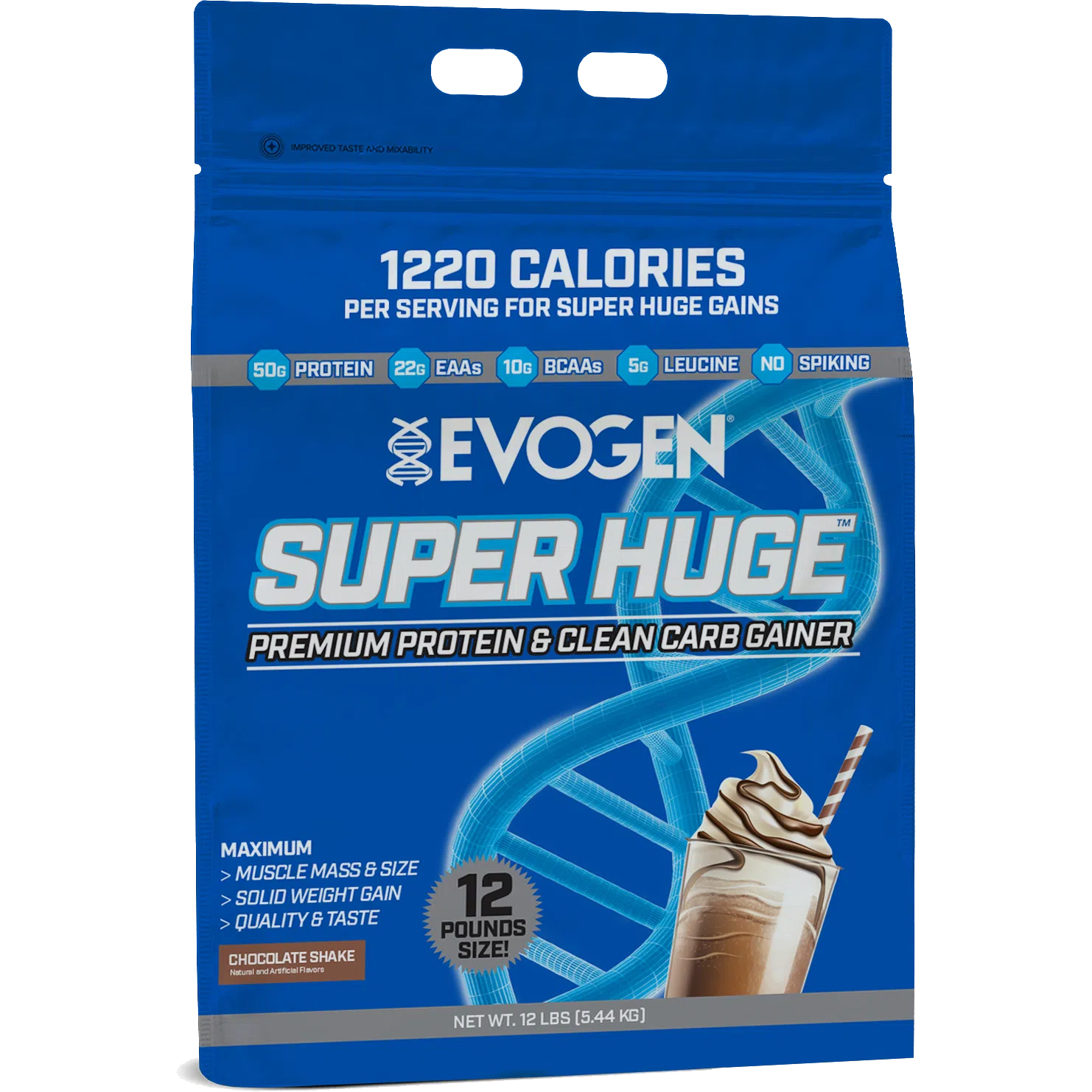 Evogen Super Huge Gainer - High Protein Weight Gainer Powder for Muscle Growth & Recovery | Post-Workout & Bulking Supplement for Athletes & Bodybuilders