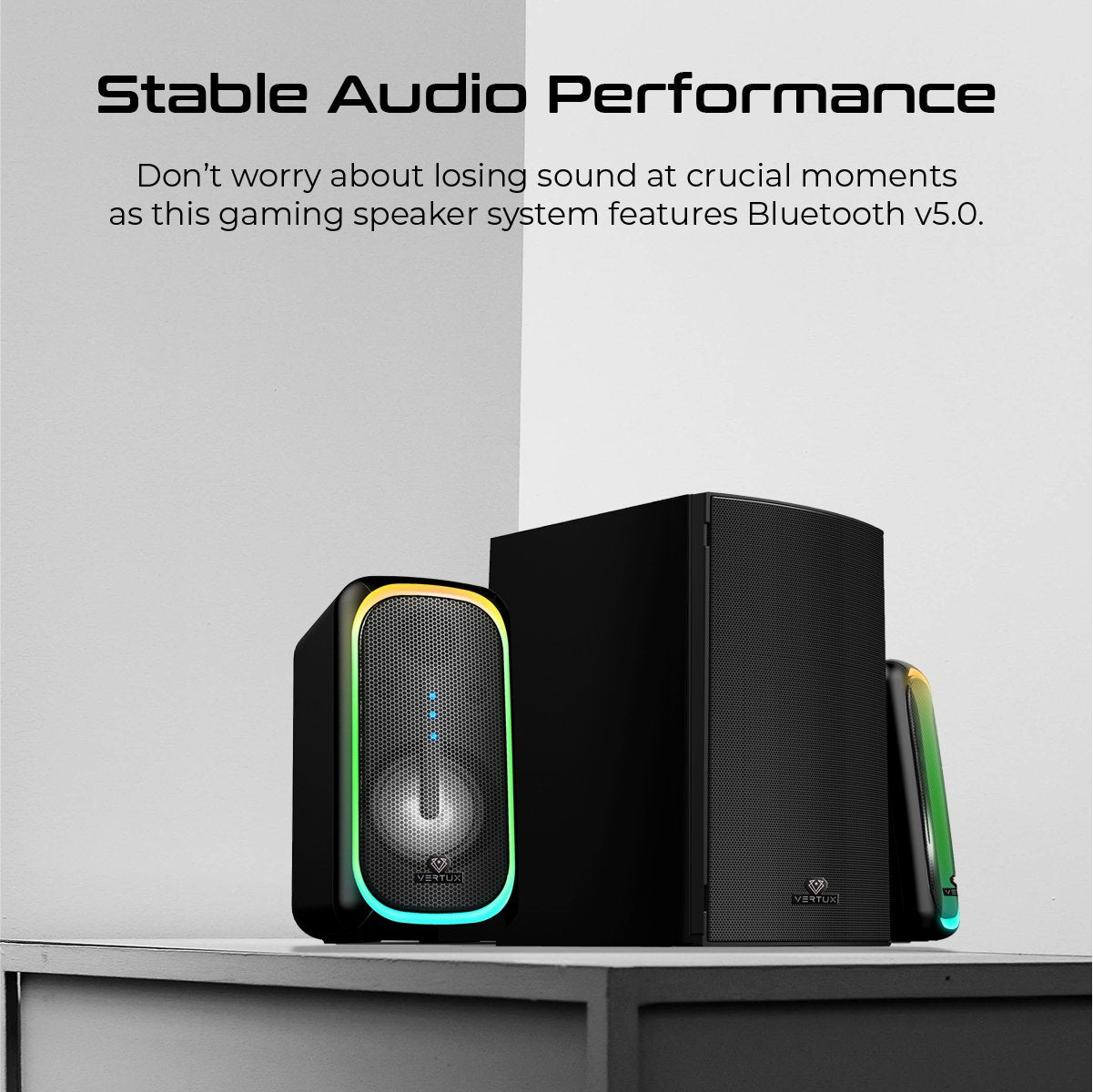 50W High-Powered Surround Sound Gaming Speaker for PC, PS5, Xbox - Immersive Audio Experience for Gaming, Movies & Music