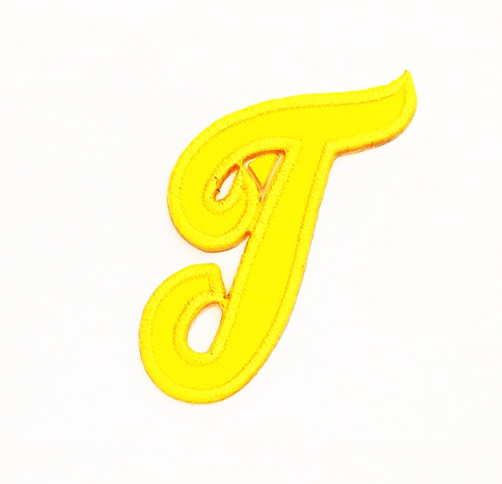 Nipitshop Yellow Alphabet Letter T Embroidered Iron On Patch - A-Z Letter Patches for Clothes, Backpacks, T-Shirts, Jeans & Hats | DIY Customization for Fashion, School Uniforms & Cosplay Costumes