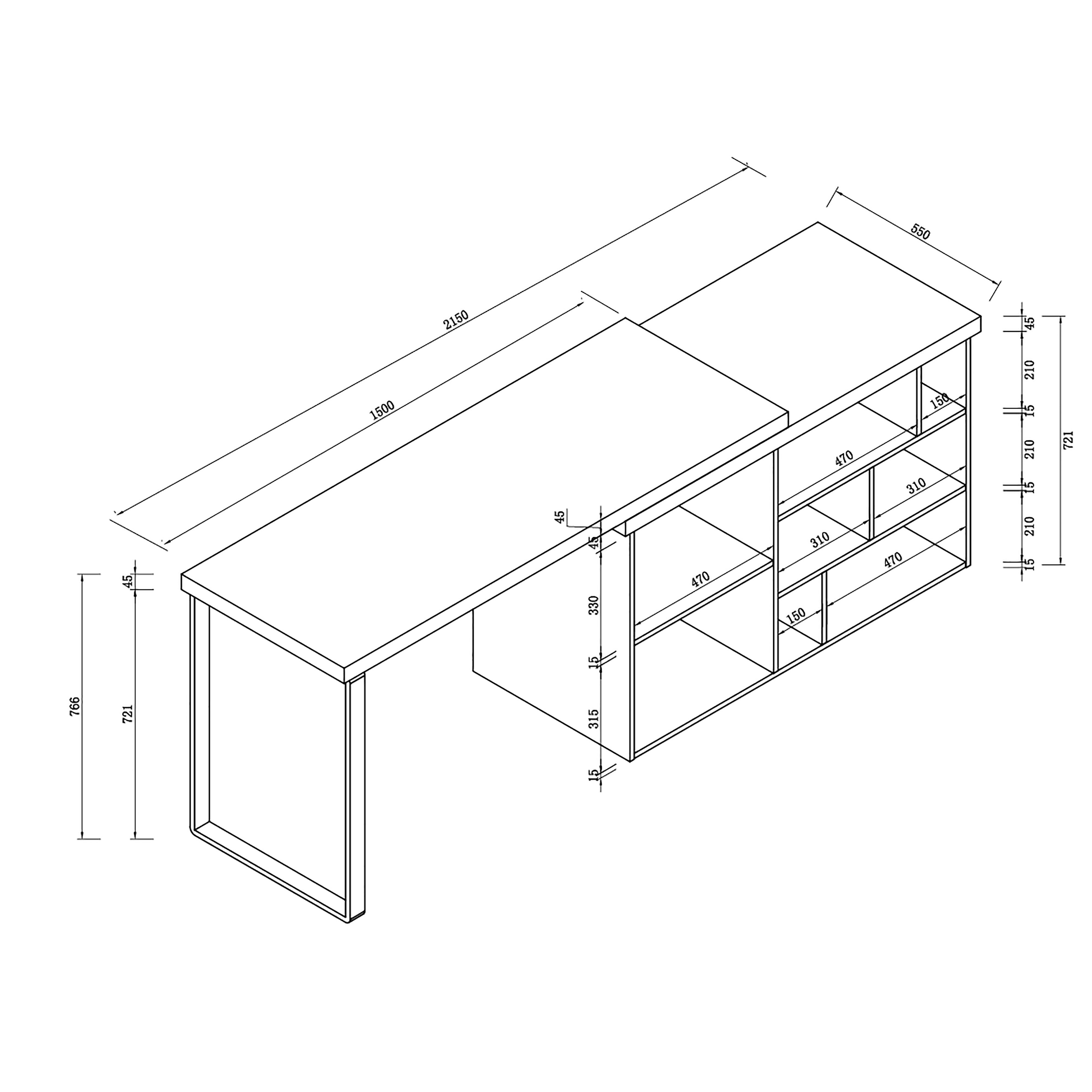 Criterion Adjustable Standing Desk 150cm - Light Oak & White Finish for Home & Office Workspace - Ergonomic Height Adjustable Computer Desk for Work from Home & Office Productivity