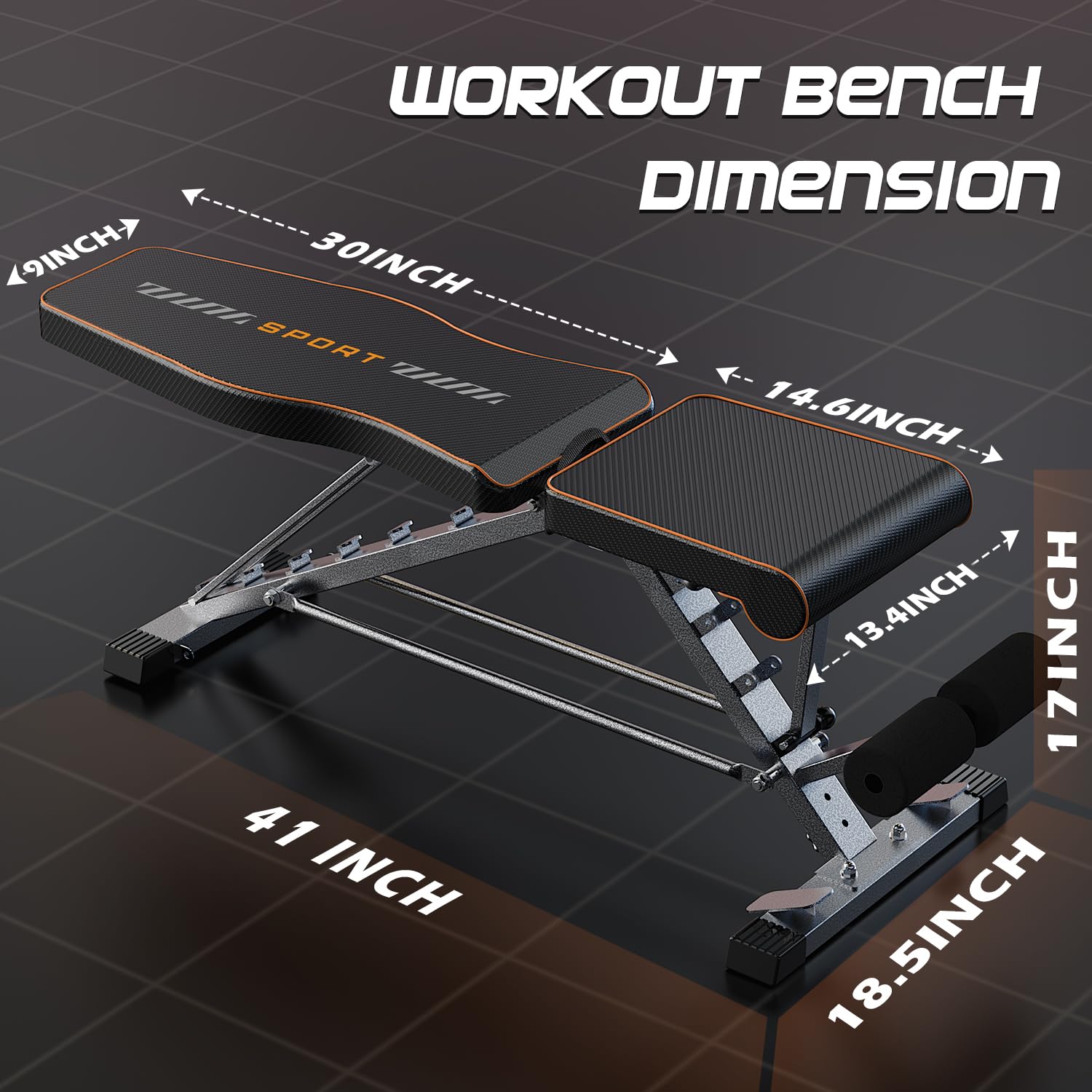 KUYOU Adjustable Weight Bench - 2-in-1 Roman Chair for Home Gym & Full Body Workout