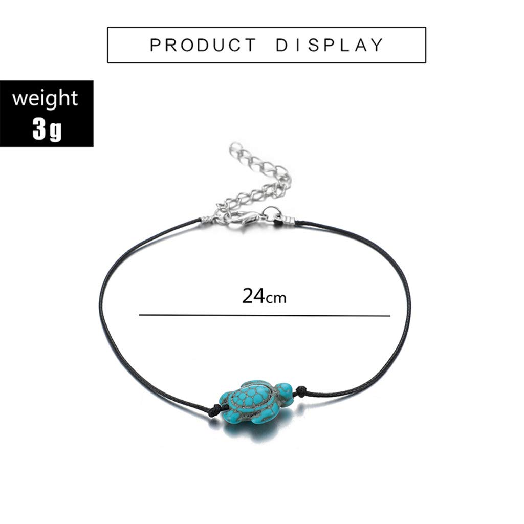2023 Cusstally Charm Tortoise-Shaped Rope Anklet - Minimalist Layered Fashion Jewelry for Women | Perfect for Beach, Summer Outfits & Boho Style