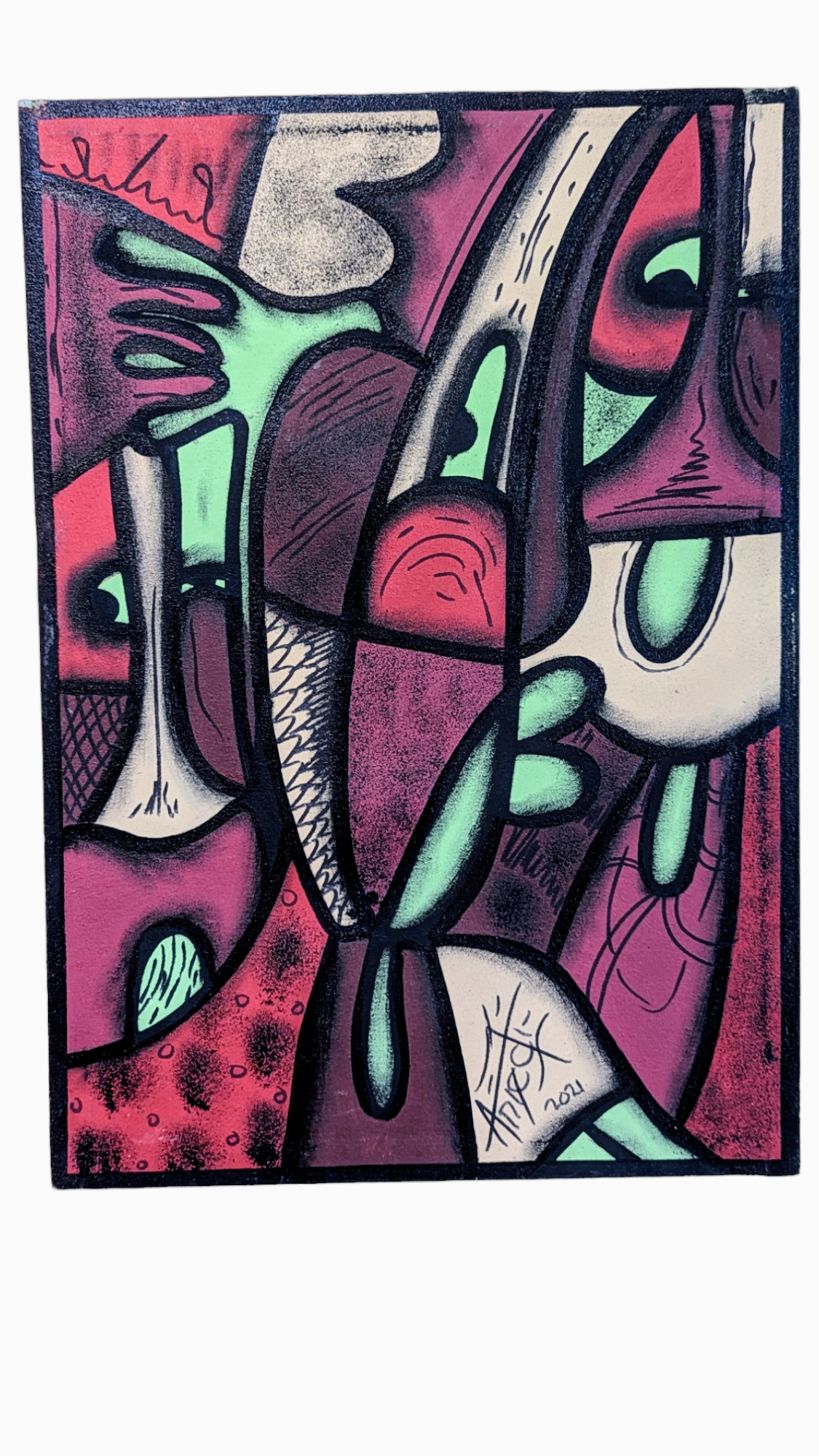 Vibrant Nigerian Canvas Art - Dupsie's Multicolored Olorunfemi's Vision DPARTMGC - Perfect for Home Decor, Office Wall Art & Cultural Gift Ideas