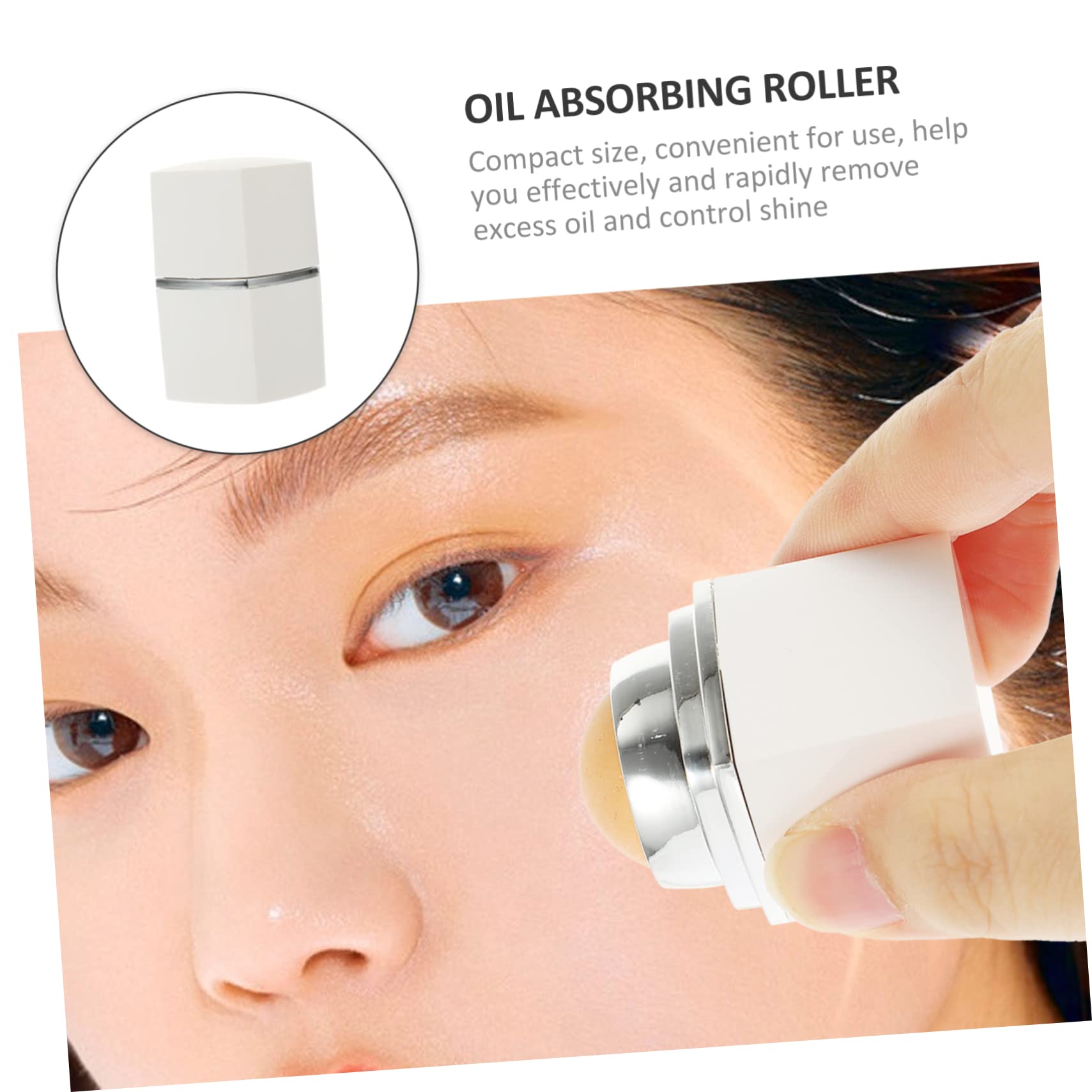 Volcanic Stone Facial Oil Roller - Hemoton Oil Absorbing Face Roller for Skincare & Massage | Perfect for Oily Skin & Relaxation