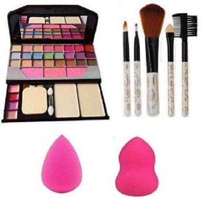 KAARM TYA6155 Makeup Kit with 5 Brushes & 2 Blenders - Perfect for Travel & Daily Use