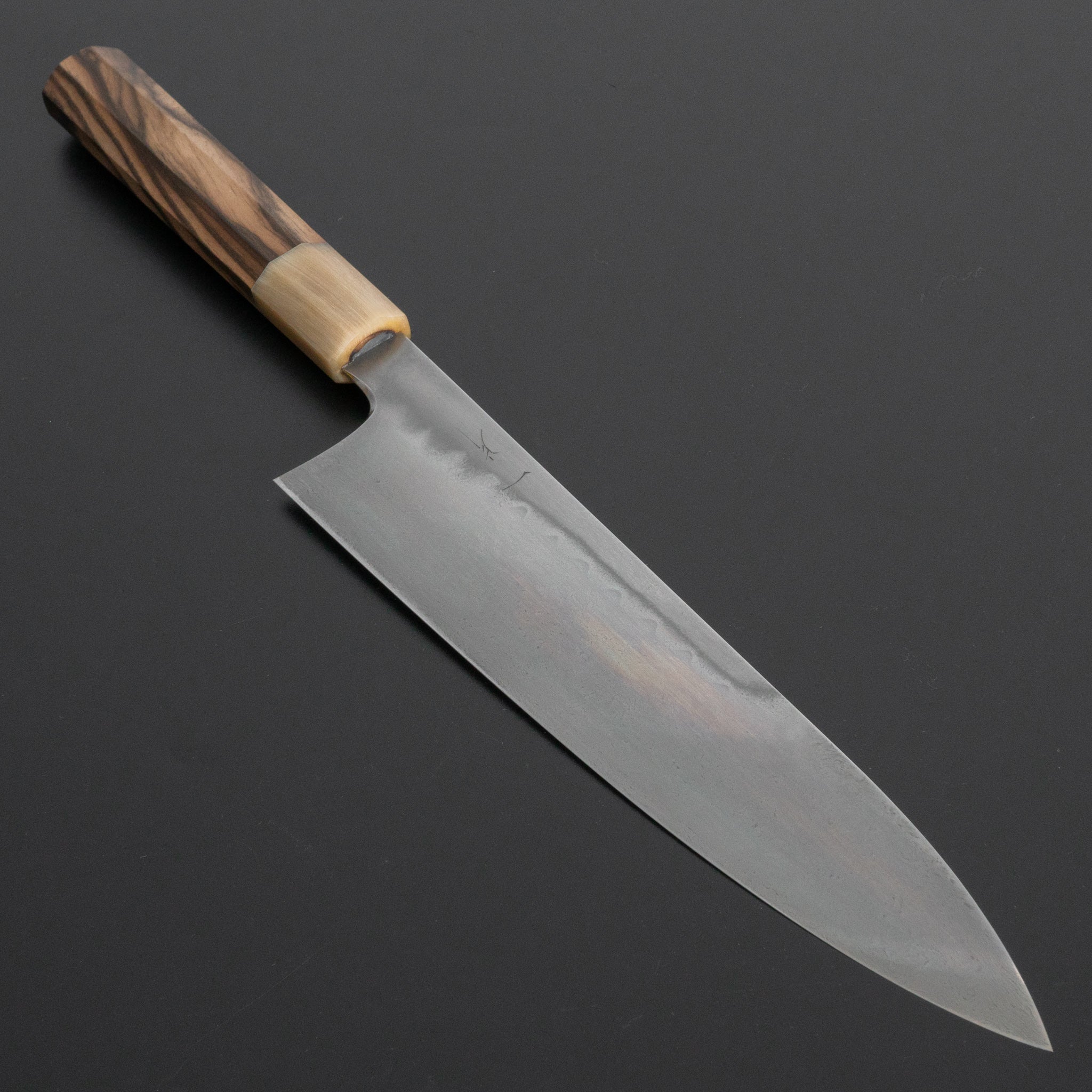 Premium Hitohira Togashi Yohei Blue #1 Mizu Honyaki Gyuto 240mm Japanese Chef Knife - Kurokaki Persimmon Wood Handle (#032) with Saya Scabbard - Perfect for Professional Chefs, Sushi Masters & Home Cooking Enthusiasts