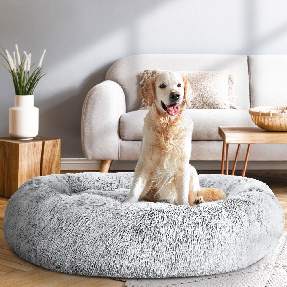 Premium Extra Large Dog Bed & Cat Bed - 110cm Orthopedic Memory Foam Pet Bed in Charcoal - Perfect for Large Breeds, Senior Pets & Comfortable Lounging