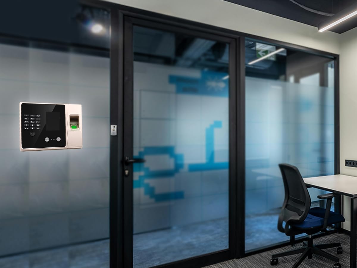 HDWR FAR02 Biometric Time Clock - Advanced Face Recognition, Fingerprint & Password Attendance System with 300,000 Log Capacity | Perfect for Office, Warehouse & Retail Employee Management