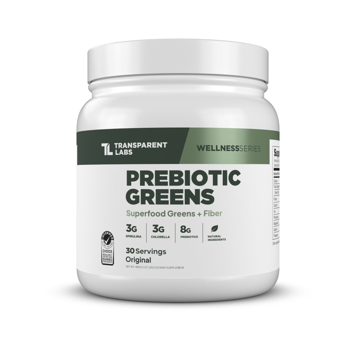 Organic Prebiotic Greens Powder Superfood Supplement - Boost Digestion & Gut Health | Vegan, Gluten-Free | Perfect for Smoothies, Juices & Wellness Shots