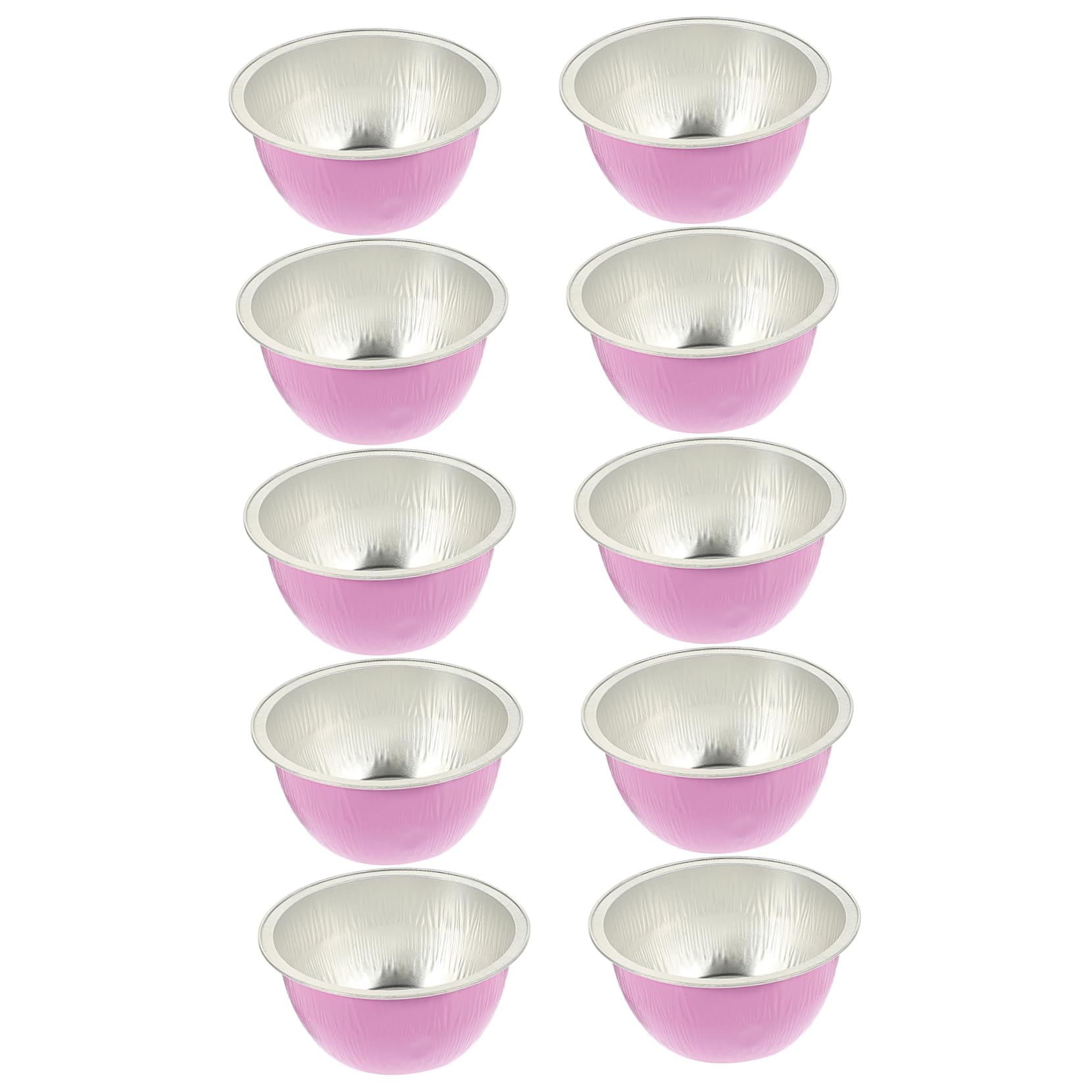 iPetboom 10-Pack Pink Aluminum Foil Wax Melting Bowls - Reusable Wax Containers for Hair Removal, Candles, Beeswax & DIY Crafts | Perfect for Home Spa, Salon & Beauty Treatments