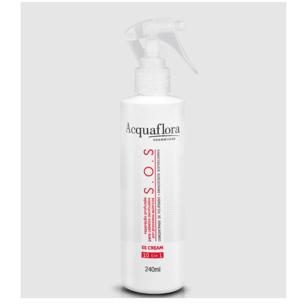 EE Cream Energy Enhancer Cream - 10 in 1 Hair Treatment for Damaged Hair (240ml) by Acquaflora | Repair, Strengthen & Hydrate Dry, Frizzy Hair - Perfect for Daily Hair Care & Salon Treatments