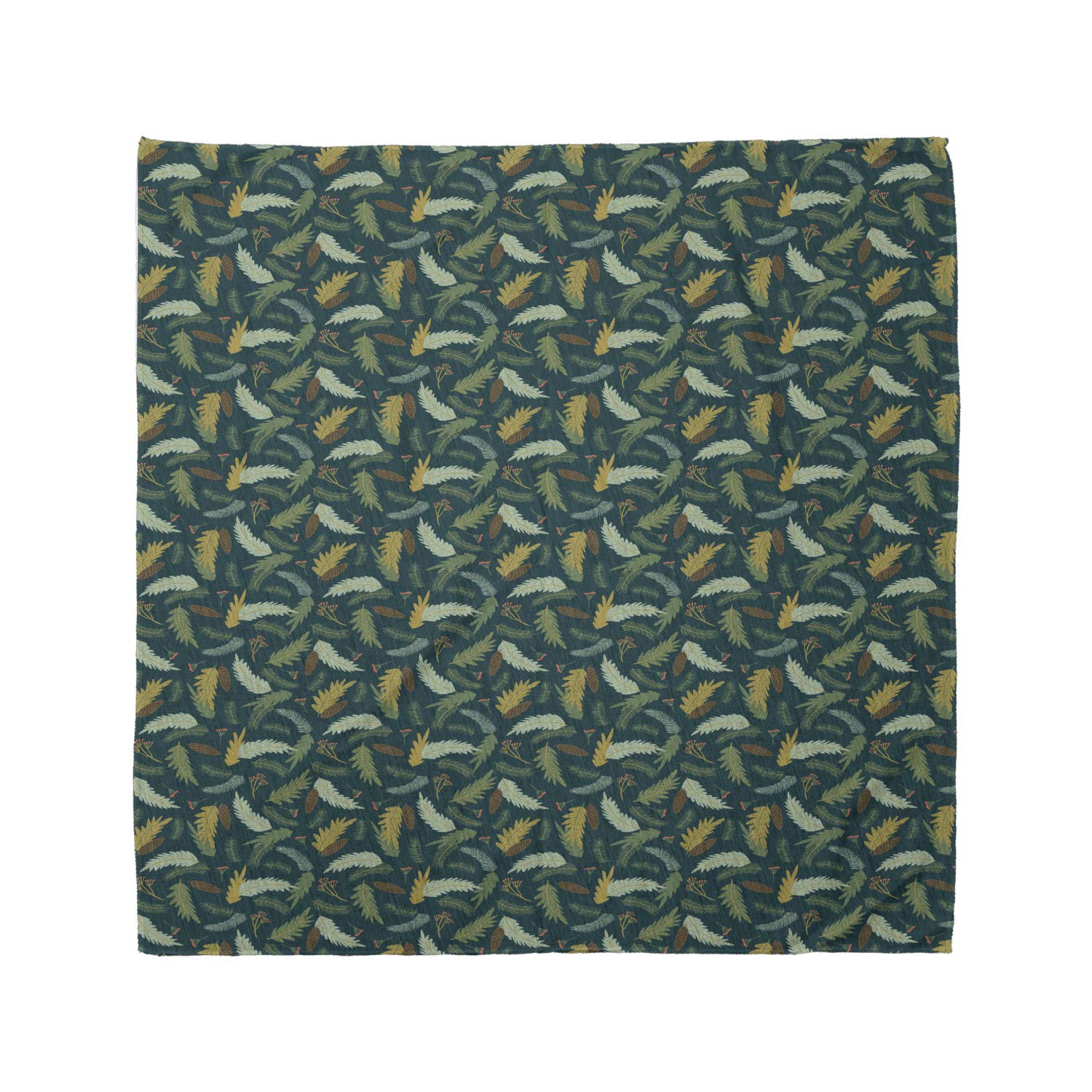 Ambesonne Floral Bandana Scarf - Unisex Head & Neck Wrap with Ornamental Leaf Design - Perfect for Outdoor Activities, Music Festivals & Fashion Accessories