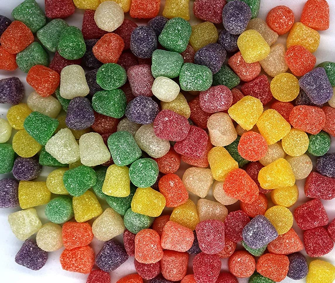 SweetGlob Assorted Gummy Drops Candy - 1lb Bulk Bag of Mixed Fruit Flavored Chewy Candies - Perfect for Halloween Treats, Party Favors, and Office Snacks