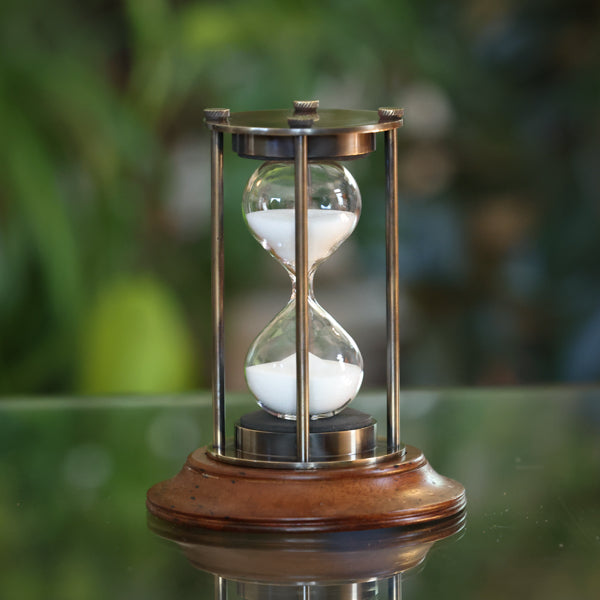 30 Minute Bronze Hourglass Sand Timer - Perfect for Board Games, Classroom Activities, and Home Décor