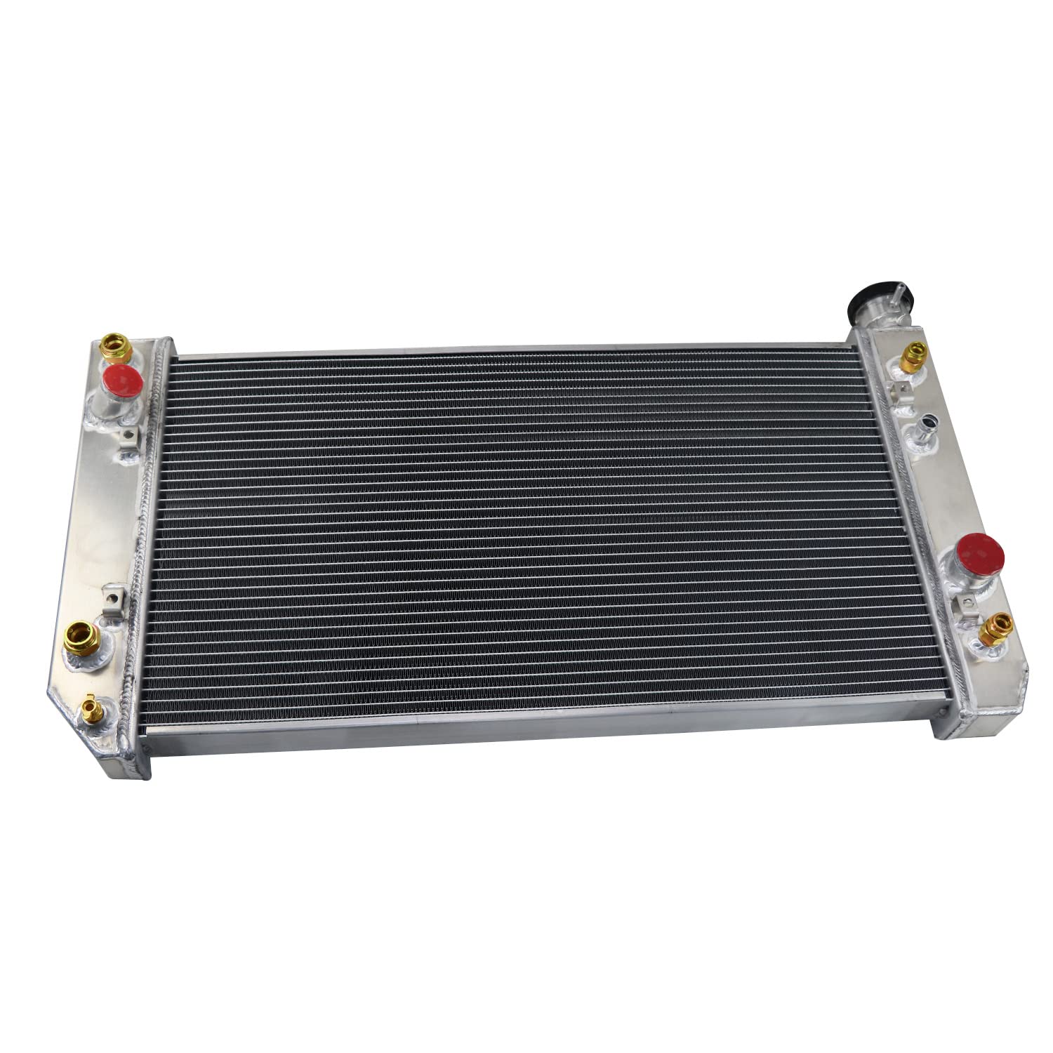 1988-1994 Chevy S10/S10 Blazer & GMC Jimmy/S15/Sonoma & 91-94 Oldsmobile Bravada 4.3L V6 All-Aluminum 3-Row Radiator Kit with Shroud, Fan & Relay - Perfect for Engine Cooling & Off-Road Adventures