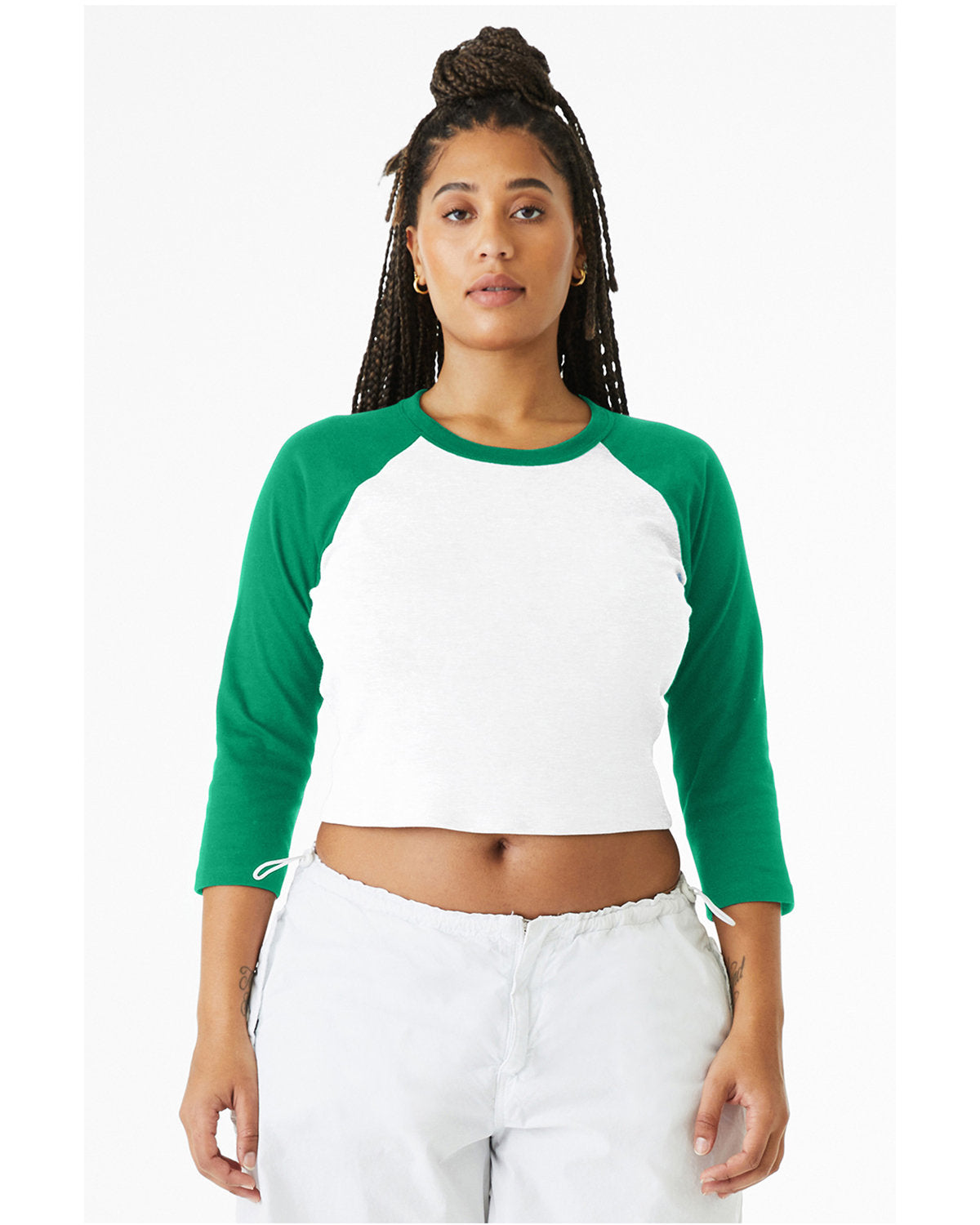 Bella + Canvas 1200 Women's Micro Ribbed 3/4 Sleeve Raglan Baby Tee - Soft Stretch Comfort Shirt for Casual Wear, Maternity, and Layering