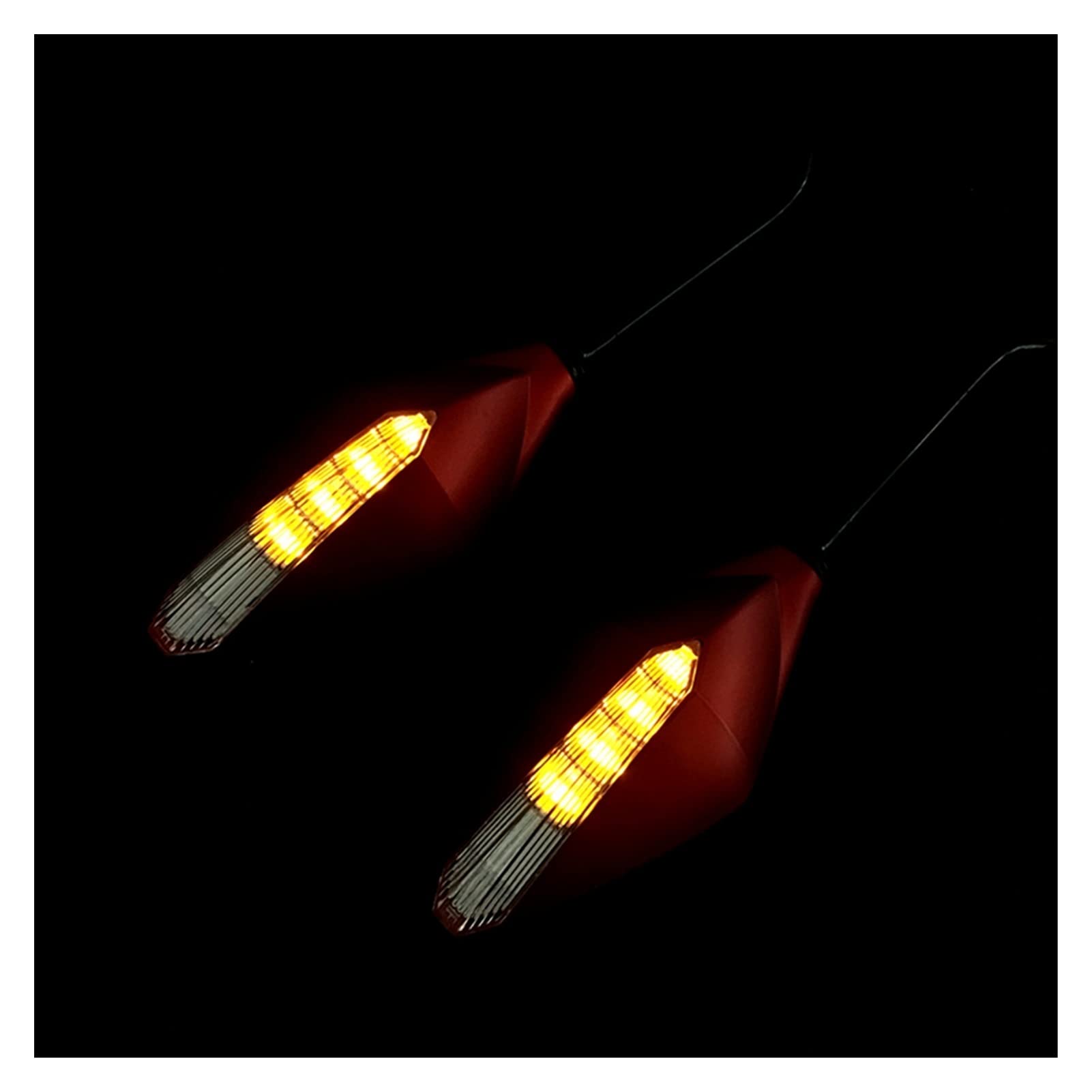 Universal 10mm Motorcycle LED Turn Signals & Rearview Mirrors - Waterproof Scooter Indicator Lights for Harley, Honda, Yamaha - Perfect for Night Riding and Safety Enhancement