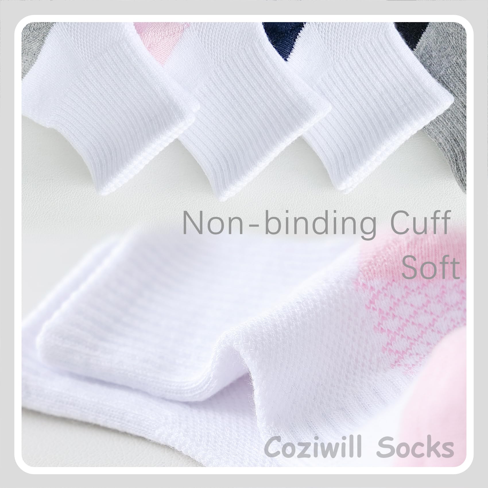 Kids Ankle Socks - 6/12 Pairs Cushioned Athletic Quarter Socks for Girls & Boys | Cotton Sports Socks for Youth | Perfect for Running, School & Daily Activities