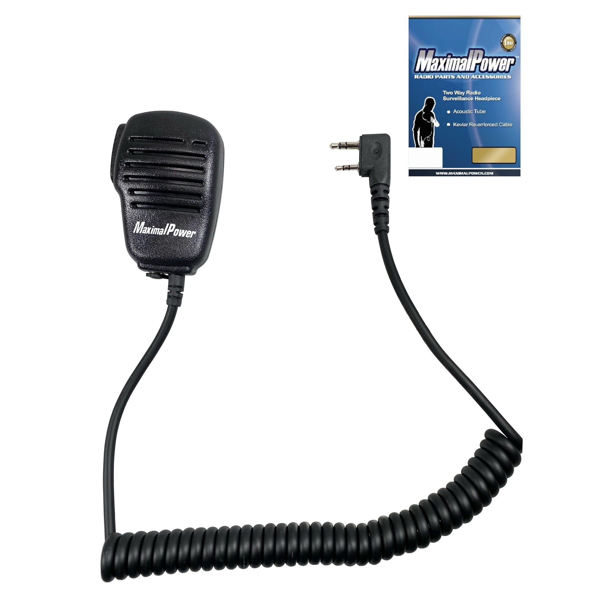 Kenwood HRM16 Two Way Radio Palm Speaker Mic - Hands-Free Communication for Security, Construction & Outdoor Activities