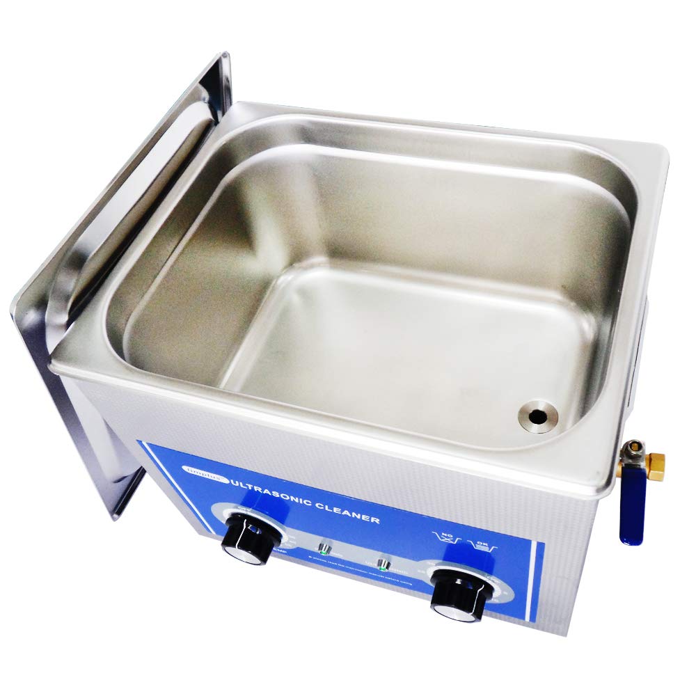 Limplus LS-10 10L 240W Professional Ultrasonic Cleaner with Basket & Lid - 40kHz Heated Timer - Perfect for Denture Cleaning, Dental Tools, Surgical Instruments, Jewelry, Fuel Injectors & Oil Removal - Commercial & Home Use