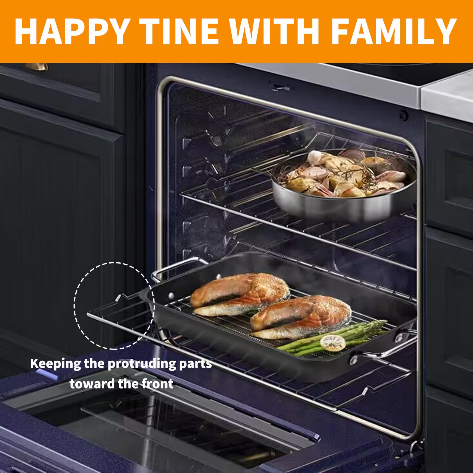 2Pcs Upgraded DG75-01001C Oven Rack Replacement for Samsung Stove Oven - 304 Stainless Steel 24 3/4