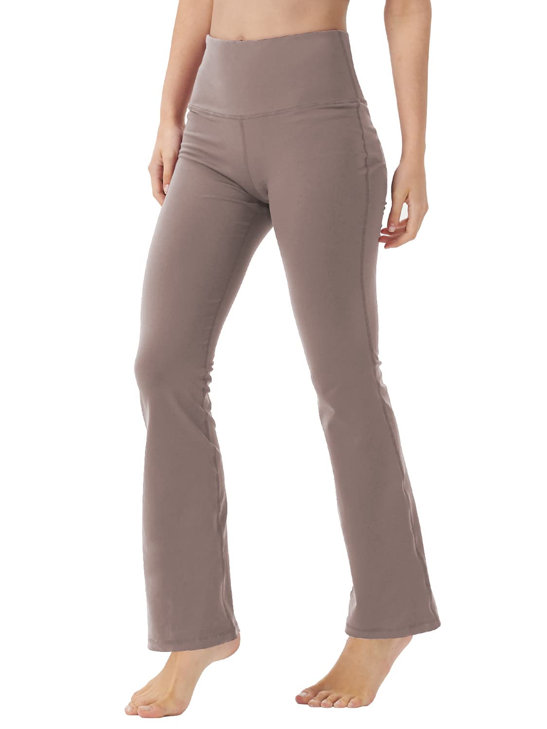 Women's High Waist Bootcut Yoga Pants with Hidden Pockets - Tummy Control Workout & Dress Pants for Office, Lounge & Active Wear