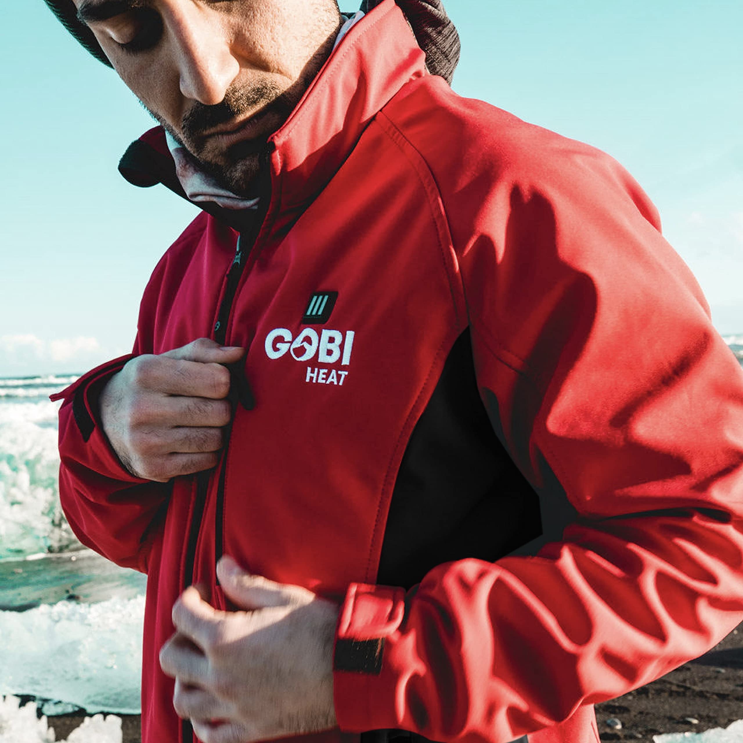 Gobi Heat Sahara Men's Heated Jacket with 10-Hour Battery & USB Charger - Machine Washable Winter Coat for Outdoor Work, Camping & Cold Weather Activities